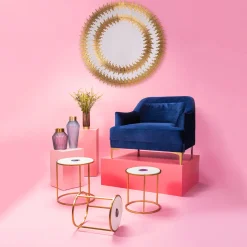 Online KARE Design Lustro wiszące Solare Gold Ø132 cm złote - KARE