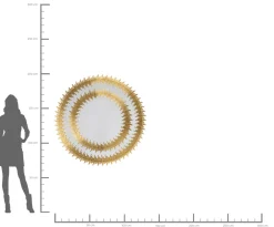 Online KARE Design Lustro wiszące Solare Gold Ø132 cm złote - KARE