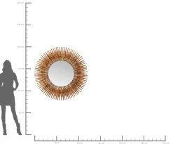 Clearance KARE Design Lustro wiszące Sunlight ∅120 cm drewniane - KARE