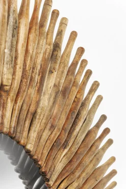 Clearance KARE Design Lustro wiszące Sunlight ∅120 cm drewniane - KARE