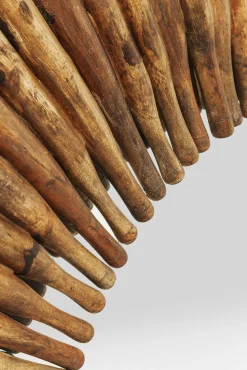 Clearance KARE Design Lustro wiszące Sunlight ∅120 cm drewniane - KARE