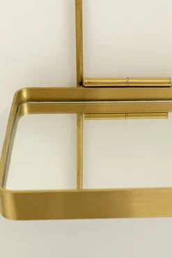 Discount KARE Design Lustro wiszące z półką Art ∅60 cm złote - KARE