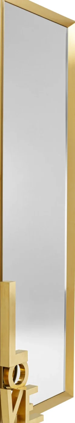 Sale KARE Design Lustro wiszące złote napis Love 70x200 cm - KARE