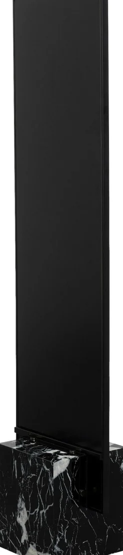 Hot KARE Design Lustro z czarną ramą 46x180 cm podstawa z marmuru - KARE