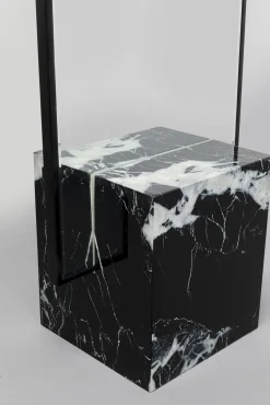 Hot KARE Design Lustro z czarną ramą 46x180 cm podstawa z marmuru - KARE