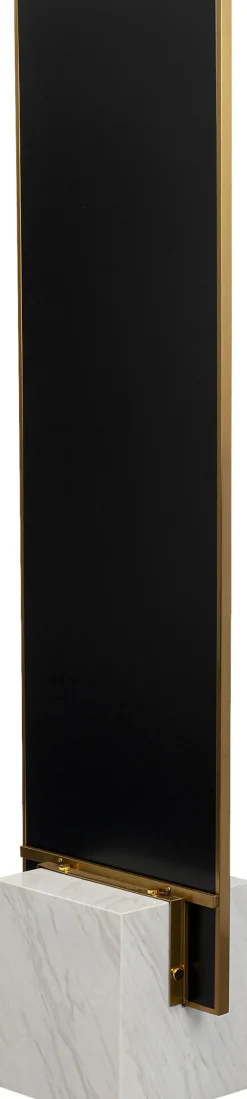 Outlet KARE Design Lustro ze złotą ramą 46x180 cm podstawa z marmuru biała - KARE