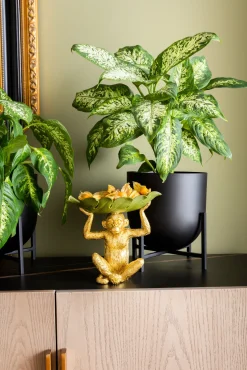 Clearance KARE Design Misa dekoracyjna Banana Leaf 24x22 cm zielono-złota - KARE