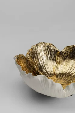 Online KARE Design Misa dekoracyjna Flower Bloom Ø25 cm kremowo-złota - KARE