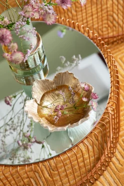 Discount KARE Design Misa dekoracyjna Flower Bloom Ø20 cm kremowo-złota - KARE