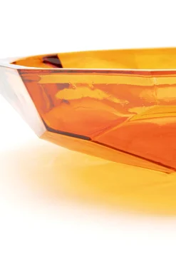 Outlet KARE Design Misa dekoracyjna szkło z recyklingu pomarańczowe Ø34 cm - KARE