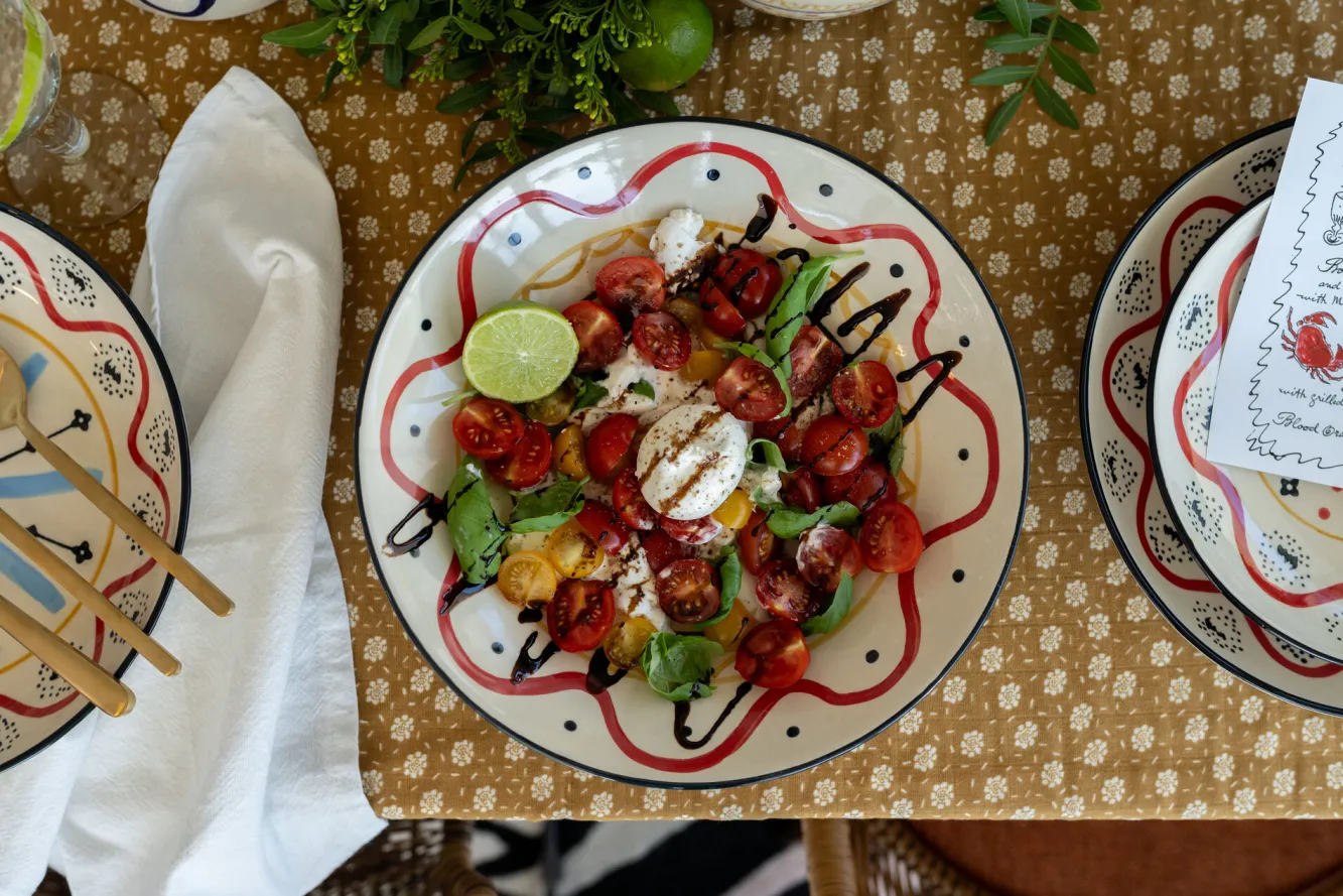 Sale KARE Design Misa dekoracyjna z ceramiki boho kolorowe wzory Ø28 cm - KARE