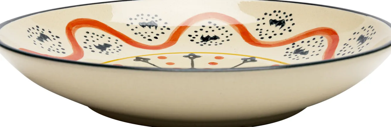 Best KARE Design Misa dekoracyjna z ceramiki boho kolorowe wzory Ø22 cm - KARE