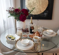 Clearance KARE Design Miska Bell Ø15 cm biało-złota - KARE