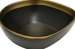 Online KARE Design Miska kamionkowa grafitowo-złota 800 ml - KARE