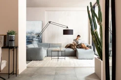 Outlet KARE Design Moduł narożny Lucca 89x86 cm szary lewy - KARE