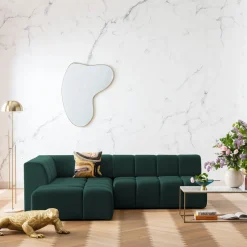 Discount KARE Design Narożnik Belami 265x210 cm ciemnozielony lewy - KARE