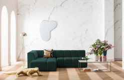 Discount KARE Design Narożnik Belami 265x210 cm ciemnozielony lewy - KARE