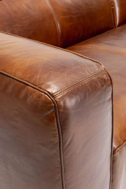 New KARE Design Narożnik Cubetto 270x170 cm brązowy skóra naturalna - prawy - KARE