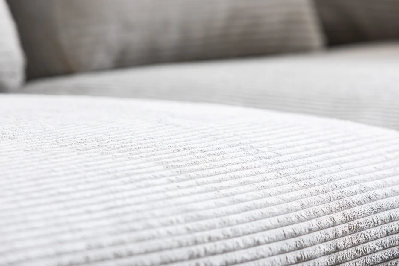 Discount KARE Design Narożnik Gianni Cord 290x167 cm szary lewy - KARE