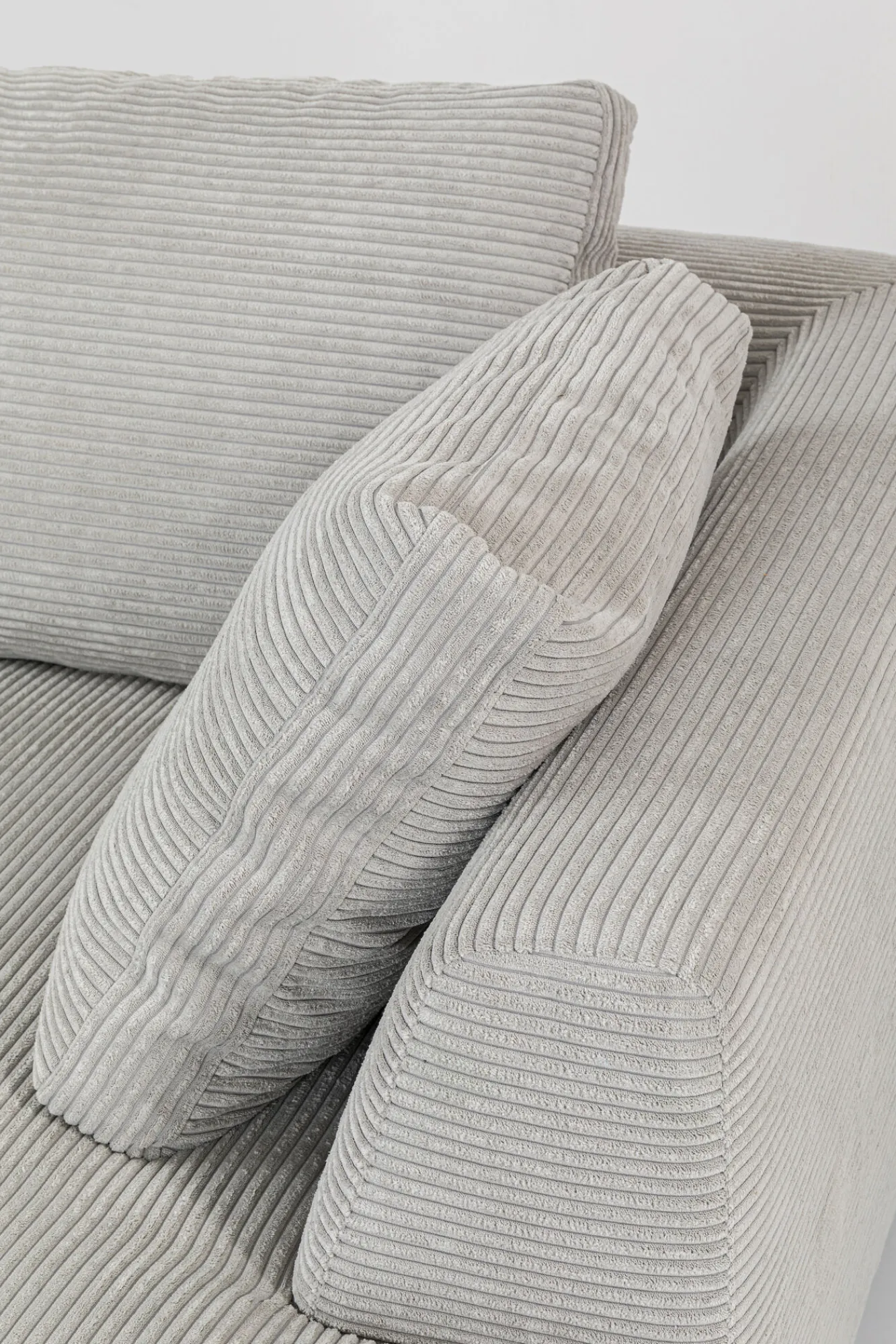 Fashion KARE Design Narożnik Gianni Cord 290x167 cm szary prawy - KARE