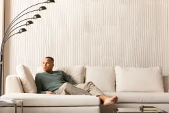 Best KARE Design Narożnik Gianni Velvet 290x167 cm kremowy lewy - KARE