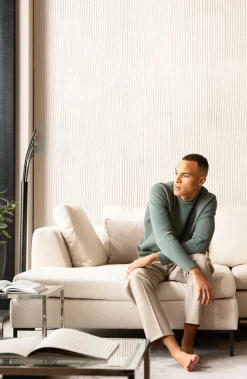 Best KARE Design Narożnik Gianni Velvet 290x167 cm kremowy lewy - KARE