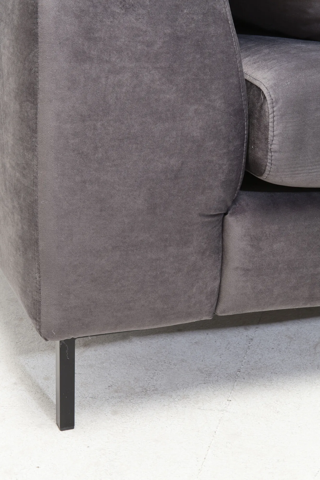 Hot KARE Design Narożnik Gianni Velvet 290x167 cm szary prawy - KARE