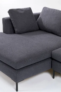 Fashion KARE Design Narożnik Gianni 290x167 cm szary lewy - nogi czarne - KARE