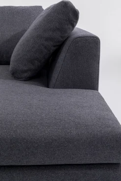 New KARE Design Narożnik Gianni 290x167 cm szary prawy - nogi czarne - KARE