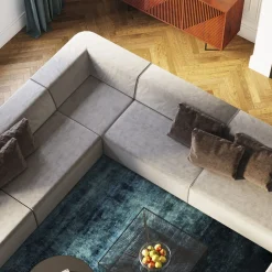 Online KARE Design Narożnik Infinity Chenille 100x100 cm lewy szary - KARE