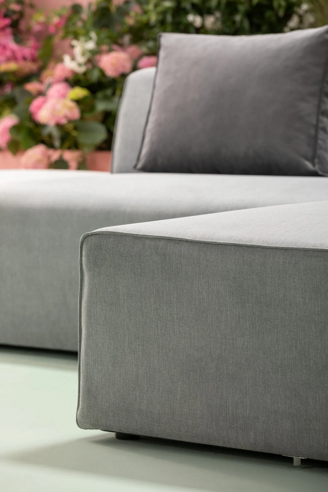 Clearance KARE Design Narożnik Infinity szary 302x182 cm prawostronny - KARE