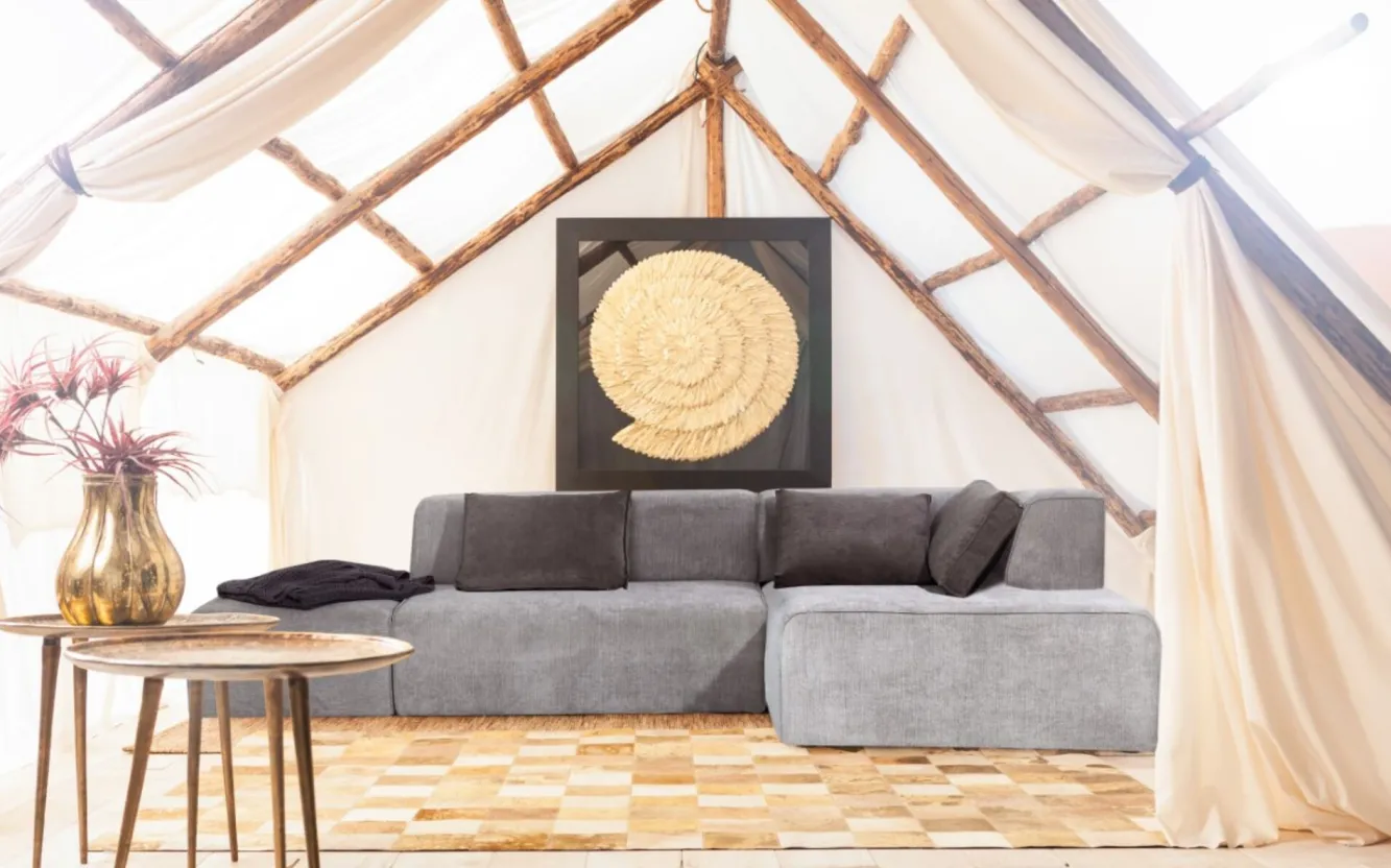 Clearance KARE Design Narożnik Infinity szary 302x182 cm prawostronny - KARE