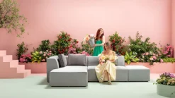 Hot KARE Design Narożnik Infinity szary 302x182 cm lewostronny - KARE