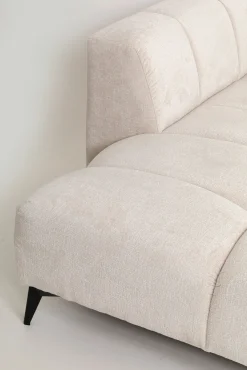 Discount KARE Design Narożnik lewy kremowy nogi czarne 250x200 cm - KARE