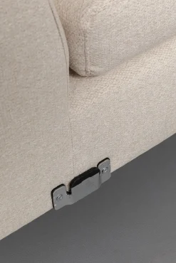 Discount KARE Design Narożnik lewy w kolorze kremowym nogi stalowe 250x167 cm - KARE