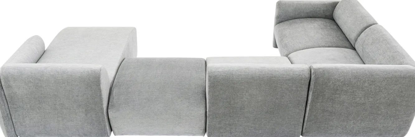 Hot KARE Design Narożnik modułowy Lucca Living Landscape 2 328x175 cm szary prawy - KARE