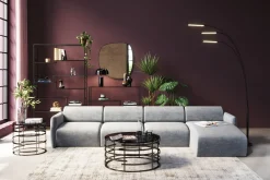 Fashion KARE Design Narożnik modułowy Lucca 331x158 cm szary prawy - KARE