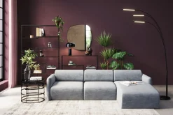 Discount KARE Design Narożnik modułowy Lucca 255x158 cm szary prawy - KARE