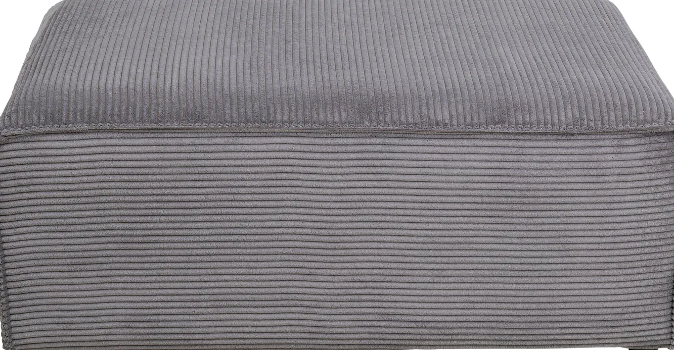 Fashion KARE Design Narożnik modułowy sztruksowy szary prawy 306x182 cm - KARE