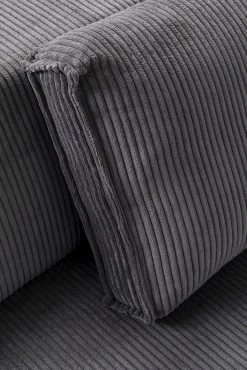 Hot KARE Design Narożnik modułowy sztruksowy szary lewy 306x182 cm - KARE