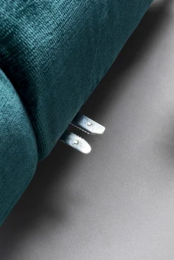 Best KARE Design Narożnik prawy ciemnozielony welurowy nogi czarne 250x200 cm - KARE