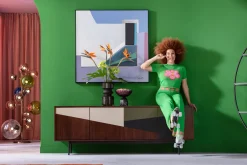 Outlet KARE Design Obraz abstrakcyjne kształty fioletowy 113x113 cm - KARE