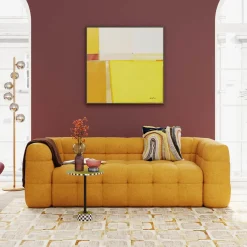 Sale KARE Design Obraz abstrakcyjne kształty żółty 113x113 cm - KARE