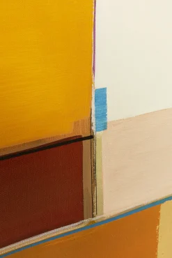 Sale KARE Design Obraz abstrakcyjne kształty żółty 113x113 cm - KARE