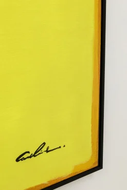 Sale KARE Design Obraz abstrakcyjne kształty żółty 113x113 cm - KARE
