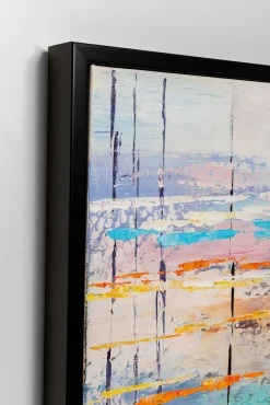 Discount KARE Design Obraz abstrakcyjny kolorowy z czarną ramą 80x100 cm - KARE