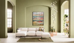 Discount KARE Design Obraz abstrakcyjny kolorowy z czarną ramą 80x100 cm - KARE