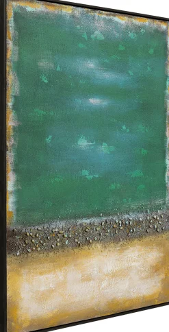 Hot KARE Design Obraz abstrakcyjny ręcznie malowany zielony 90x120 cm - KARE