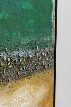 Hot KARE Design Obraz abstrakcyjny ręcznie malowany zielony 90x120 cm - KARE