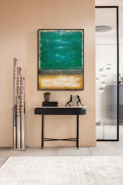 Hot KARE Design Obraz abstrakcyjny ręcznie malowany zielony 90x120 cm - KARE